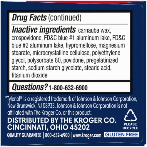 Kroger® Extra Strength Acetaminophen PM Caplets Perspective: left