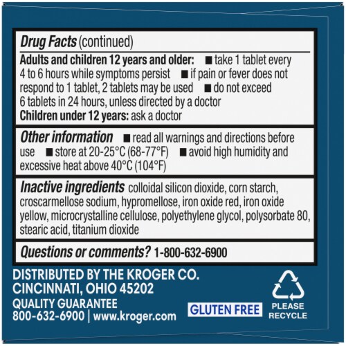Kroger® Ibuprofen 200 mg Coated Tablets Perspective: left