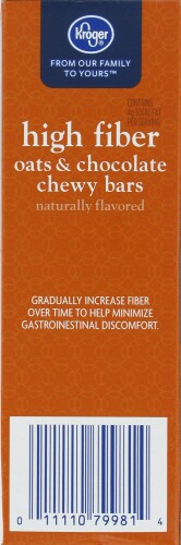 Kroger® High Fiber Oats & Chocolate Chewy Bars Perspective: left