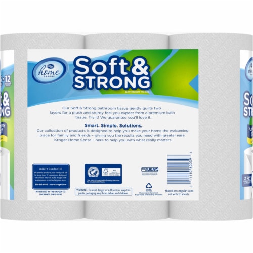 Kroger® Soft & Strong Toilet Paper Double Roll Perspective: left