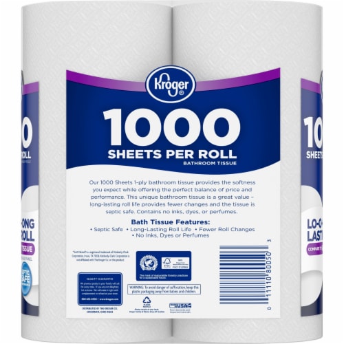Kroger® Long Lasting Bath Tissue Perspective: left