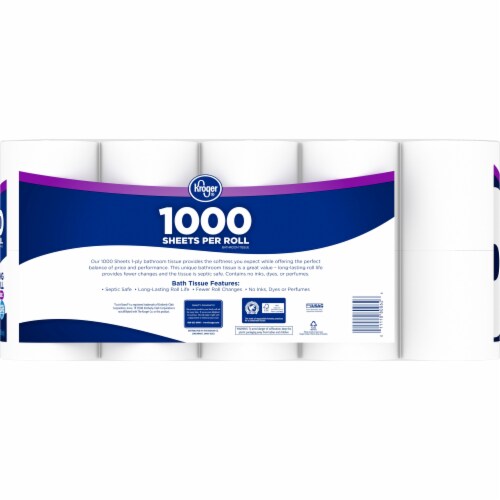 Kroger® 1000 Sheets Per Roll Toilet Paper Perspective: left