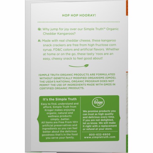 Simple Truth Organic™ Cheddar Kangaroos Snack Crackers Perspective: left