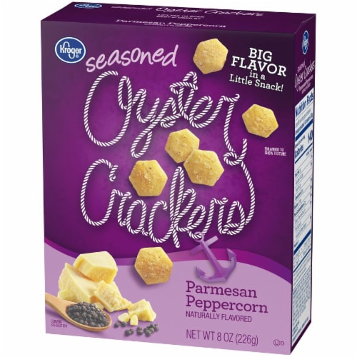 Kroger® Seasoned Parmesan Peppercorn Oyster Crackers Perspective: left