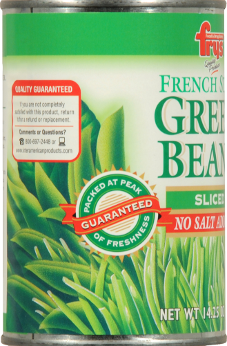 Fry's French Style Sliced Green Beans with No Salt Added Perspective: left