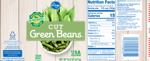 Kroger® Cut Canned Green Beans Perspective: left