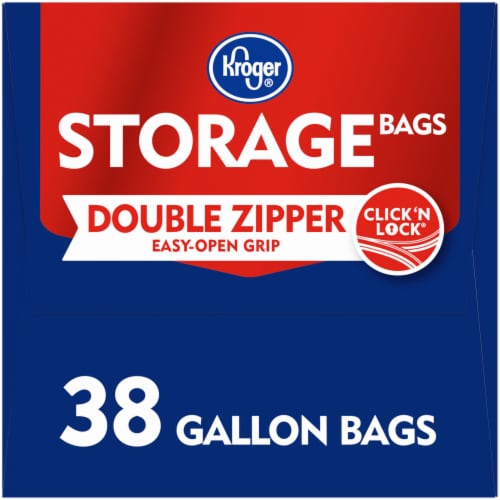 38-Count 1 Gallon Double Zipper Storage Bags