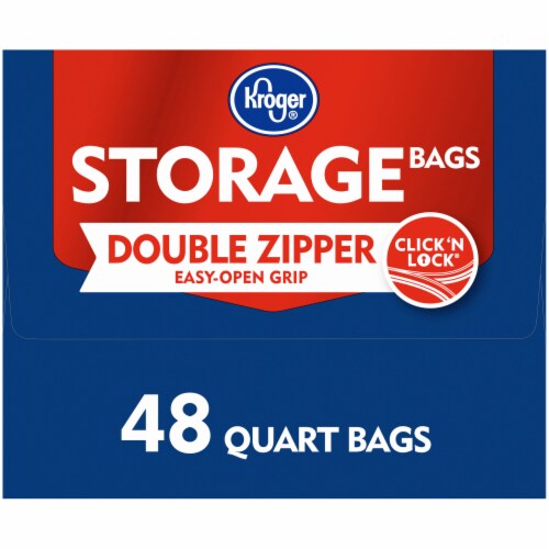 Kroger® Double Zipper Quart Storage Bags Perspective: left