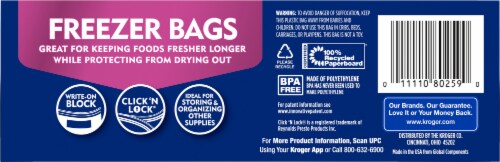 Kroger® Double Zipper Reclosable Quart Freezer Bags Perspective: left