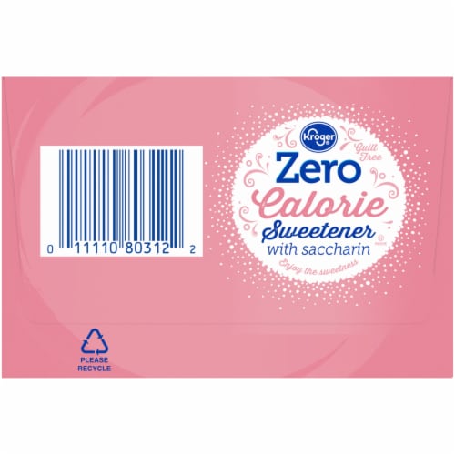 Kroger® Zero Calorie Sweetener with Saccharin Packets Perspective: left