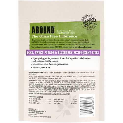 ABOUND Grain Free Jerky Bites Dog Treats Duck Sweet Potato Blueberry 12 oz Fred Meyer