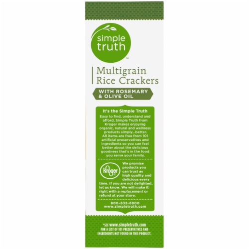 Simple Truth™ Rosemary & Olive Oil Multigrain Rice Crackers Perspective: left