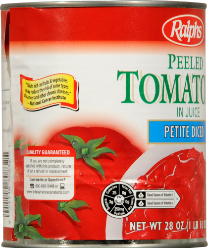 Ralphs Petite Diced Peeled Tomatoes Perspective: left