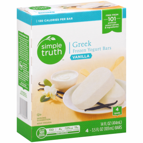 Simple Truth™ Vanilla Frozen Greek Yogurt Bars Perspective: left