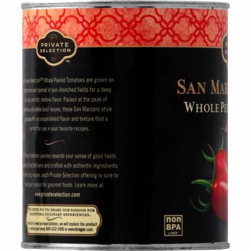 Private Selection™ San Marzano Peeled Whole Plum Tomatoes with Basil Perspective: left