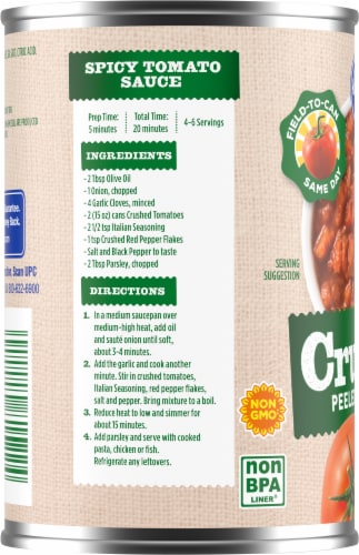 Kroger® Crushed Peeled Tomatoes in Tomato Puree Perspective: left