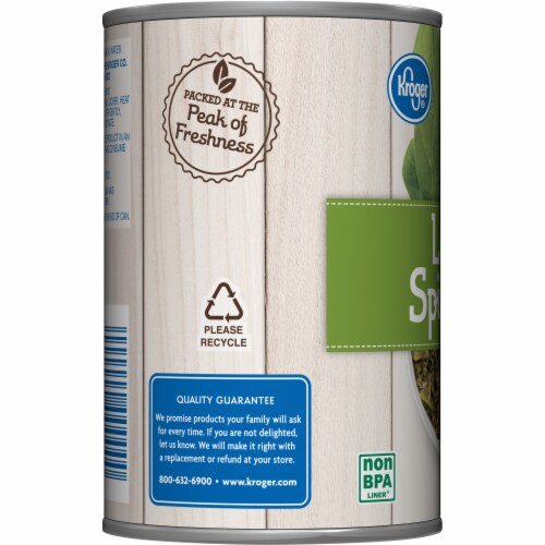 Kroger® No Salt Added Leaf Spinach Perspective: left