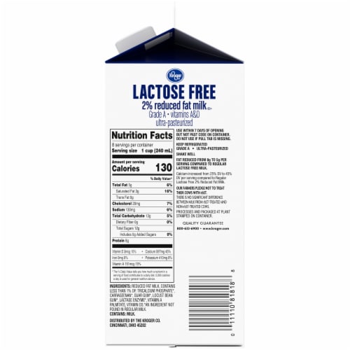 Kroger® Lactose Free Calcium Enriched 2% Milk Perspective: left