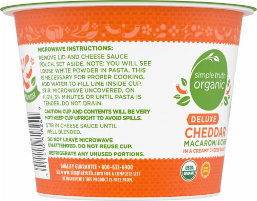 Simple Truth Organic® Deluxe Macaroni & Cheese Cup Perspective: left