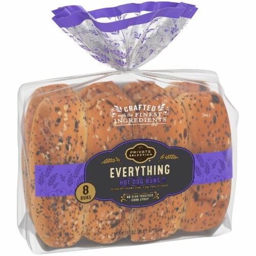 Private Selection® Everything Hot Dog Buns Perspective: left
