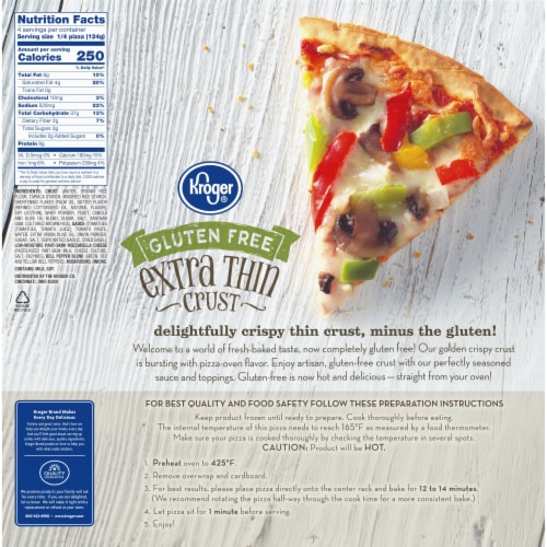 Kroger® Vegetable Gluten Free Extra Thin Crust Frozen Pizza Perspective: left