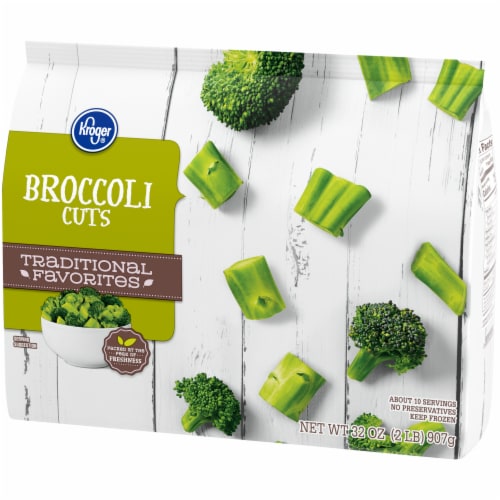 Kroger® Traditional Favorites Frozen Broccoli Cuts Perspective: left