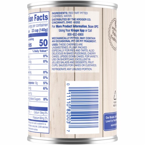 Kroger® Canned Pitted Red Tart Cherries in Water Perspective: left