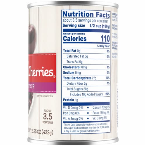 Kroger® Canned Pitted Dark Sweet Cherries in Heavy Syrup Perspective: left