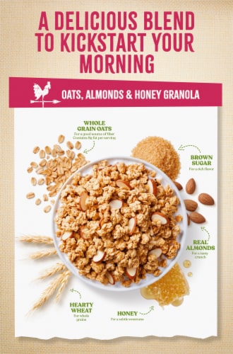 Kroger® Oats, Almonds & Honey Granola Cereal Perspective: left