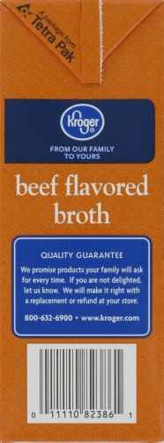 Kroger® Fat Free Beef Broth Perspective: left