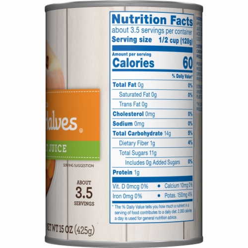 Kroger® Canned Apricot Halves in 100% Fruit Juice Perspective: left