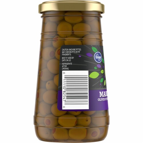 Kroger®  Manzanilla Olives Stuffed with Pimiento Jar Perspective: left