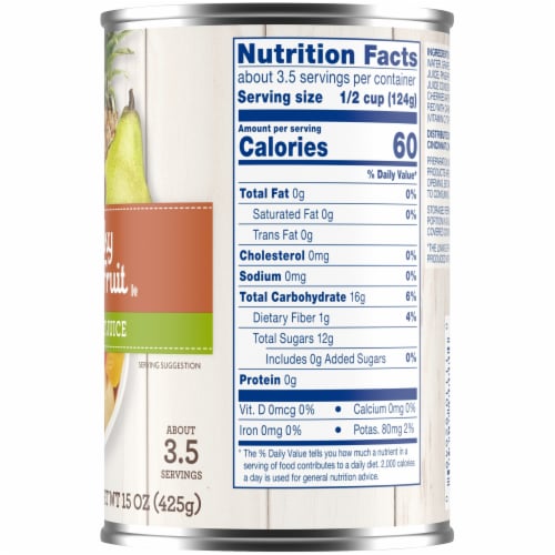 Kroger® Chunky Mixed Fruit in 100% Fruit Juice Perspective: left