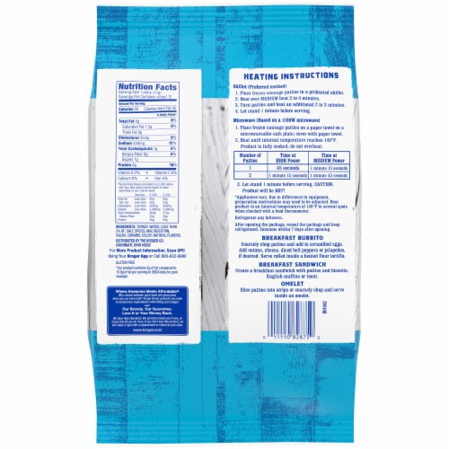 Kroger® Reduced Fat Breakfast Turkey Sausage Patties Perspective: left