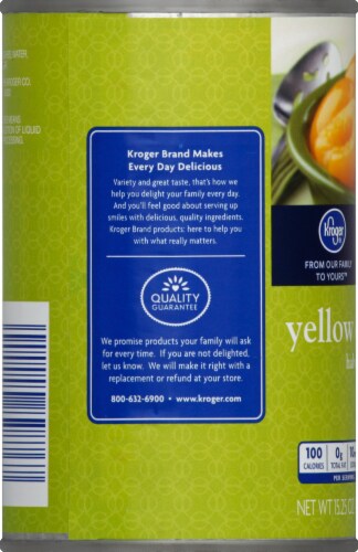 Kroger® Yellow Cling Peach Halves in Heavy Syrup Perspective: left