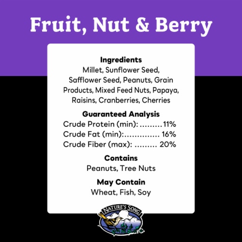 Nature's Song® Fruit Nut & Berry Wild Bird Food Perspective: left