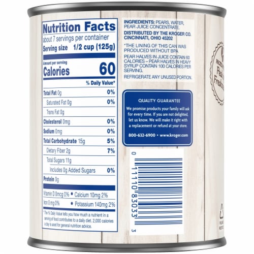 Kroger® Canned Pear Halves in Pear Juice Perspective: left