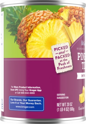 Kroger® Pineapple Tidbits in Pineapple Juice Perspective: left