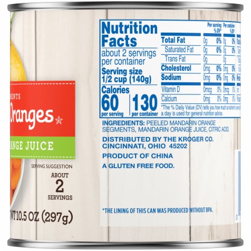 Kroger® Canned Mandarin Oranges in Juice Perspective: left