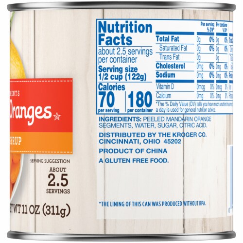 Kroger® Mandarin Oranges in Light Syrup Perspective: left