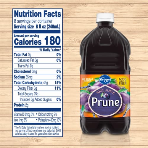 Kroger® No Sugar Added 100% Prune Juice Perspective: left