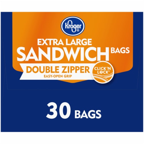 Kroger® Double Zipper Extra Large Sandwich Bags Perspective: left