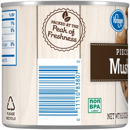 Kroger® No Salt Added Canned Mushrooms Pieces & Stems Perspective: left