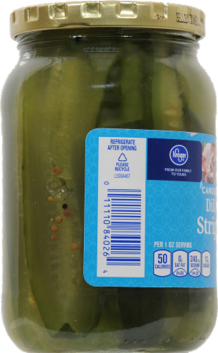 Kroger Candied Dill Pickles Strips 16 Fl Oz Qfc