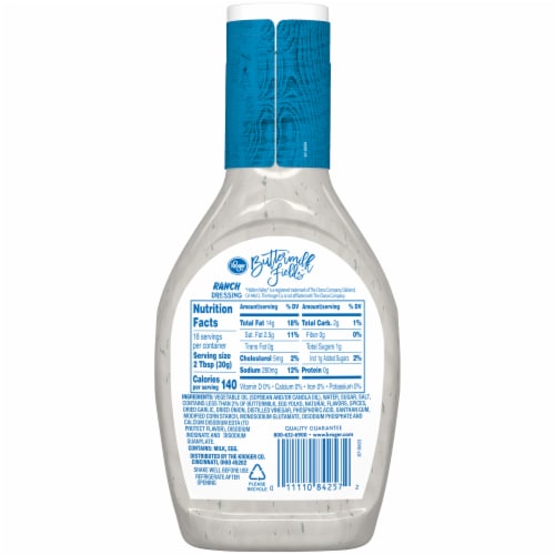 Kroger® Buttermilk Fields® Ranch Dressing Bottle Perspective: left