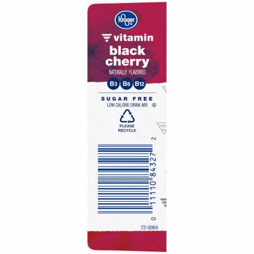Kroger® Vitamin Black Cherry Sugar Free Drink Mix Packets Perspective: left
