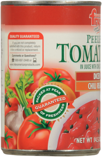 Fry's Peeled Diced Chili Ready Tomatoes Perspective: left