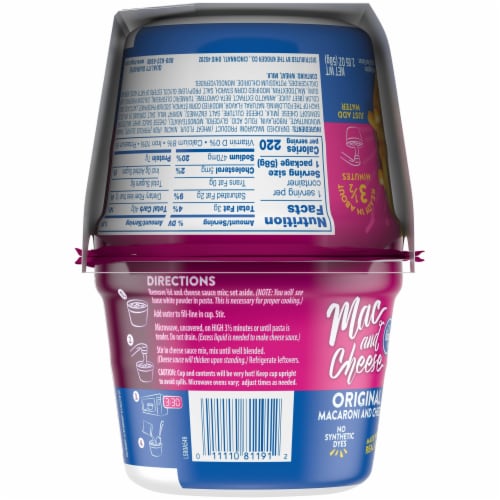 Kroger® Original Macaroni & Cheese Cups (4) 2.05 oz Package Perspective: left