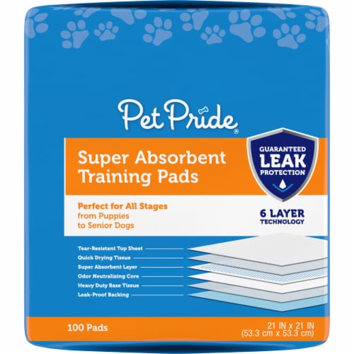 Pet Pride Super Absorbent Training Pads 100 Count 21 x 21 in Ralphs