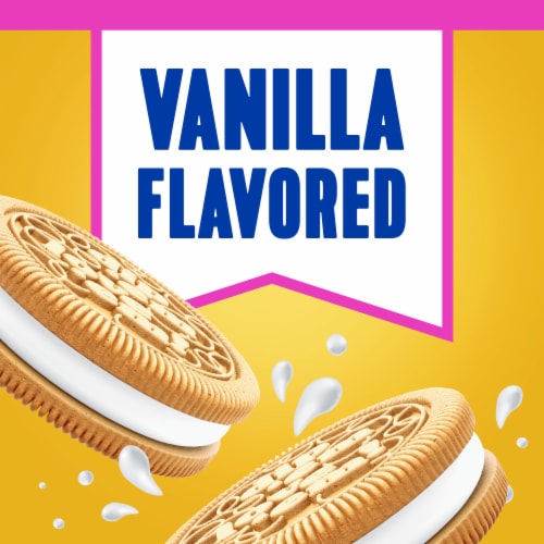 Kroger® Kaleidos Golden Double Filled Vanilla Sandwich Cookies Perspective: left